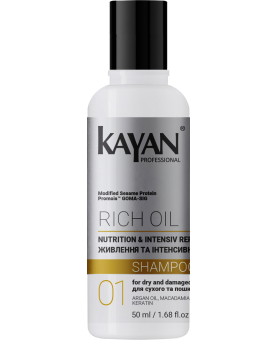 Шампунь для сухого та пошкодженого волосся KAYAN Rich Oil, 50 мл