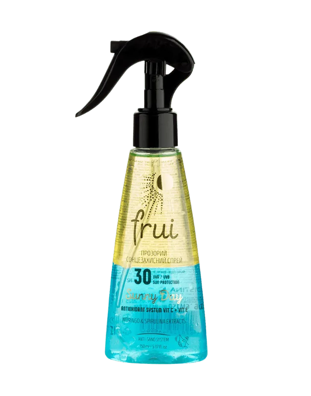 Прозорий сонцезахисний спрей SPF 30 Frui, 150 мл