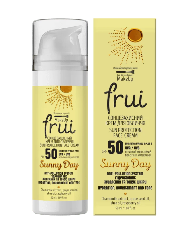 Сонцезахисний крем для обличчя SPF 50 Frui, 50 мл