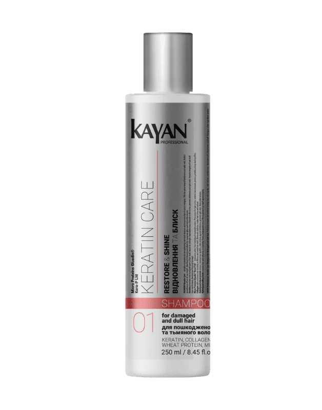 Шампунь  для пошкодженого та тьмяного волосся Kayan Keratin Care, 250 мл