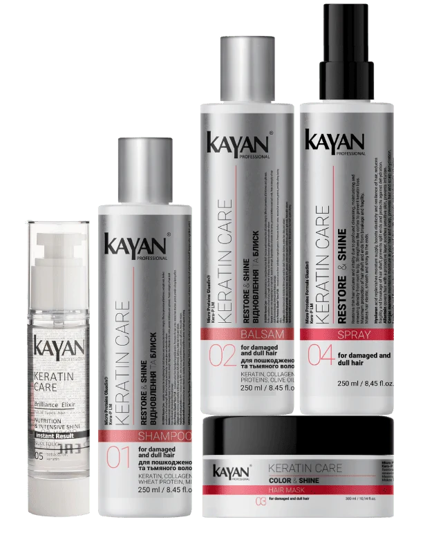 Набір для пошкодженого та тьмяного волосся Kayan Keratin Care