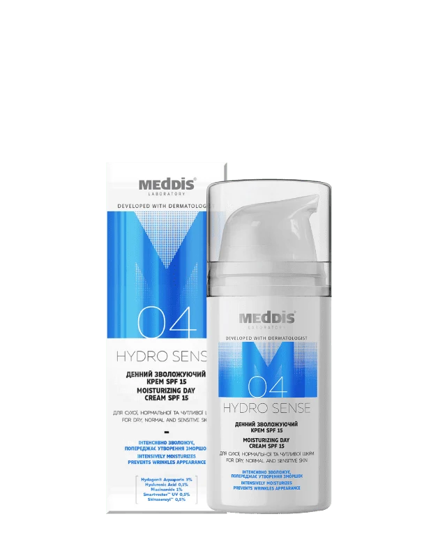 Денний зволожуючий крем SPF 15 Meddis Hydro Sense, 30 мл