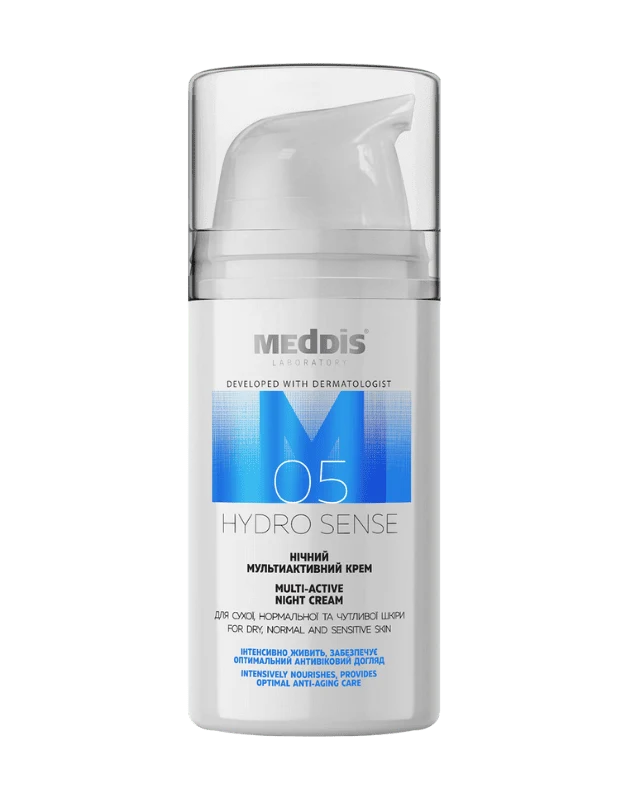 Нічний  мультиактивний крем Meddis Hydro Sense, 30 мл