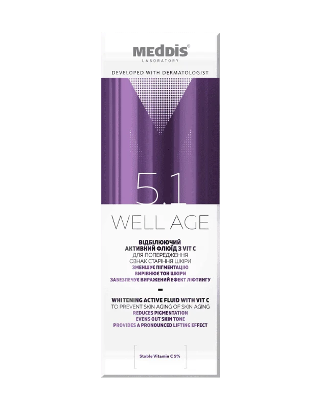 Освітлювальний активний флюїд з VIT C Meddis Well Age, 30 мл