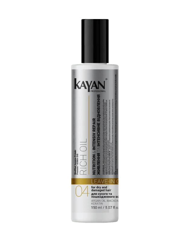 Незмивний кондиціонер для сухого та пошкодженого волосся KAYAN Rich Oil, 150 мл